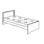 Мебель для гостиниц Кровать сдвигающаяся с матрасом R6539