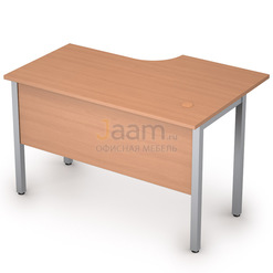 Мебель для персонала Стол криволинейный на металлических опорах левый 2МД.141