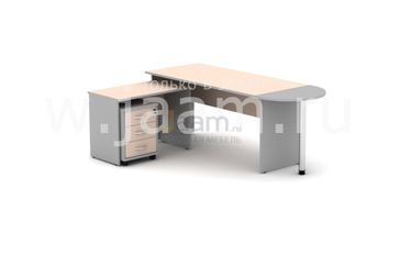 Мебель для персонала Стол с тумбой и приставкой