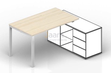 Мебель для персонала Стол для крепления к сервисной опорной тумбе (меламиновый аутлет) STM166FU