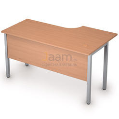 Мебель для персонала Стол криволинейный на металлических опорах левый 2МД.142