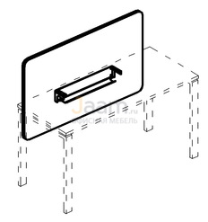 Мебель для персонала Экран настольный фронтальный тканевый с мягким наполнителем с кабель-каналом для стола 120 А4 А 856
