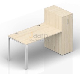 Мебель для персонала Стол с приставным шкафом Tower (2 громмета) STTPG168T112