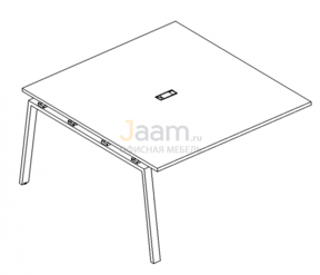 Стол для переговоров Секция стола для переговоров на металлокаркасе TRE Б3 131-1 БП