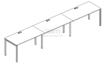 Мебель для персонала Рабочая станция на металлокаркасе DUE Б2 004-3 БП